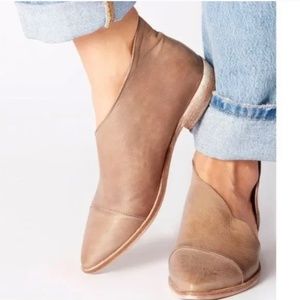 Free People Royale Flats light tan leather Women's size EU39.5 / US 9
